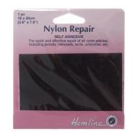 Hemline Self Adhesive Nylon Repair Mending Patch Black