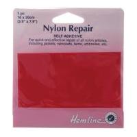 Hemline Self Adhesive Nylon Repair Mending Patch Red