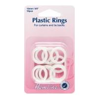 Hemline Round Plastic Curtain Rings