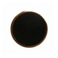 Hemline Round Shank Buttons with Coloured Enamel 17.5mm Black