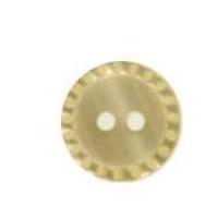 Hemline Round Shirt Buttons with Crimped Edging 15mm Yellow