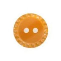 hemline round shirt buttons with crimped edging 15mm orange