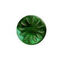 Hemline Round Shank Buttons with Petal Design 11.25mm Emerald