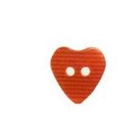 Hemline Heart Shaped 2 Hole Buttons 11.25mm Red