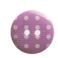 Hemline Round Polka Dot Pattern Buttons 22.5mm Lavender