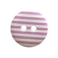 Hemline Round Stripe Pattern Buttons 17.5mm Lavender