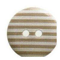 Hemline Round Stripe Pattern Buttons 22.5mm Grey