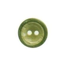 Hemline Round High Rimmed Buttons 15mm Olive Green