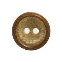 hemline round high rimmed buttons 20mm brown