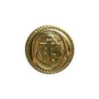 Hemline Naval Anchor Design Buttons 15mm Gold