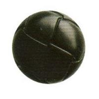 hemline round carved leather strap effect buttons 225mm black