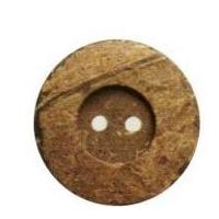 hemline round textured recessed centre buttons 225mm brown