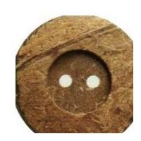 Hemline Round Textured Recessed Centre Buttons 28mm Brown