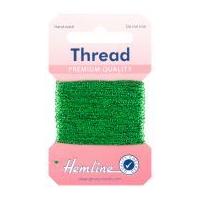 Hemline Glitter Sewing Craft Thread Emerald