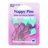 Hemline Safety Nappy Pins Blue