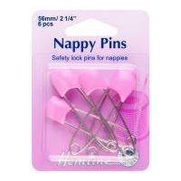 Hemline Safety Nappy Pins Pink