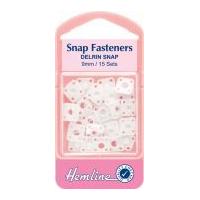 hemline sew on plastic press snap fasteners clearwhite