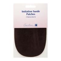 Hemline Sew On Imitation Suede Repair Patch 10cm x 15cm Brown