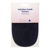 Hemline Sew On Imitation Suede Repair Patch 10cm x 15cm Navy Blue