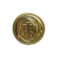 Hemline Naval Anchor Design Buttons 17.5mm Gold