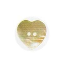 Hemline Heart Shaped Shell Buttons 15mm Cream