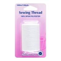 Hemline Polyester General Sewing Thread White