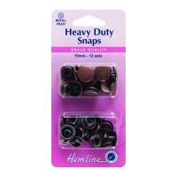 Hemline Heavy Duty Metal Snaps Refill Pack Bronze