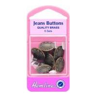 hemline jean buttons bronze