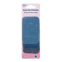 hemline cotton twill iron on repair mending patch assorted denim colou ...