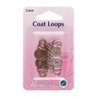 Hemline Metal Coat Loops for Coats & Jackets Silver & Bronze