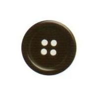 Hemline Round Classic 4 Holed Buttons 15mm Brown