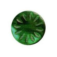 Hemline Round Shank Buttons with Petal Design 15mm Emerald
