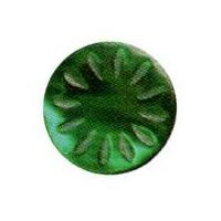 hemline round shank buttons with petal design 15mm emerald