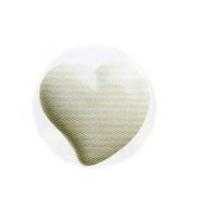 hemline irregular heart shape buttons 1125mm white