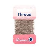 Hemline Glitter Sewing Craft Thread Oyster