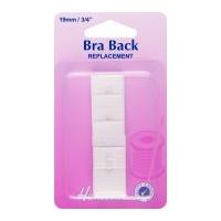 Hemline Bra Back Replacements 19mm White