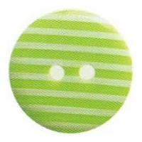 Hemline Round Stripe Pattern Buttons 22.5mm Lime Green