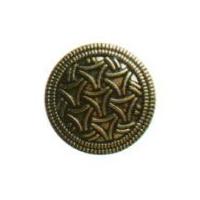 Hemline Round Aztec Style Shank Buttons 17.5mm Gold