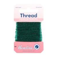 hemline glitter sewing craft thread bottle green