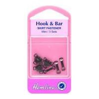hemline hook bar fasteners black