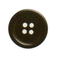 Hemline Round Classic 4 Holed Buttons 20mm Black