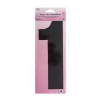 Hemline Iron On Number Motif Applique Black Number 1