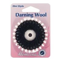 Hemline Wool & Polyester Darning Yarn 20m Black