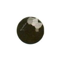 Hemline Round Faceted Buttons Black