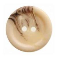 Hemline Round Buttons with Rippling 22.5mm Cream