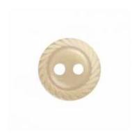 Hemline Round Shirt Buttons with Spiral Edging 11.25mm Cream