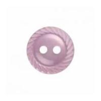 Hemline Round Shirt Buttons with Spiral Edging 11.25mm Lilac