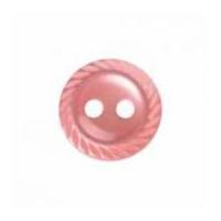 Hemline Round Shirt Buttons with Spiral Edging 11.25mm Pink