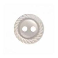 hemline round shirt buttons with spiral edging 1375mm white