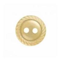 Hemline Round Shirt Buttons with Spiral Edging 13.75mm Yellow